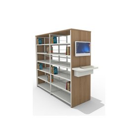 Stirnseite mit OPAC freistehend für Regal